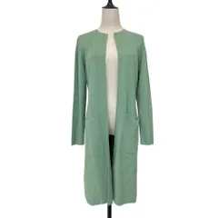 新品同様 Max Mara STUDIO マックスマーラステュディオ ベルテッド ニットコート ロング カーディガン S グリーン レディース 古着 中古 USEDのサムネイル