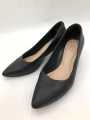 Clarks クラークス ポインテッドトゥ ローヒール パンプス size37/ブラック ■■ レディースのサムネイル