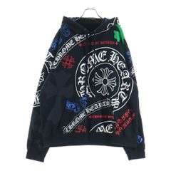 CHROME HEARTS (クロムハーツ) STENCIL HOODIE ステンシルプリント プルオーバーパーカー フーディー ブラック