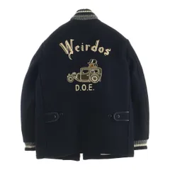 weirdo (ウィアード) 10AW D.O.E. Pharaoh Jacket TALONジップ バック ホットロッド刺繍 ウール ファラオジャケット ブラック WRD-10-FW-01のサムネイル