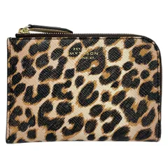 SMYTHSON(スマイソン) コインケース美品  - ベージュ×ダークブラウン×ライトブラウン 豹柄/L字ファスナー レザーのサムネイル