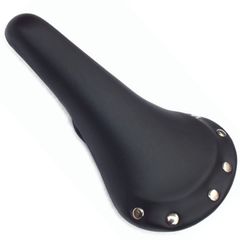 Vintage Mini Velo Retro Slim Leather-look Saddle for Chromoly Bikes - Classic (Morytrade)
