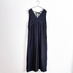 YACCO MARICARD ヤッコマリカルド ピンタック ロングシャツワンピース