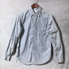 TODAYFUL トゥデイフル ヴィンテージ タイプ コットン シャンブレー ストライプ ワーク シャツ size.F フリーサイズ ブルー 日本製のサムネイル