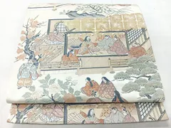平和屋着物◎六通柄袋帯　源氏花見之宴　金糸　正絹　逸品　CABI4570nbのサムネイル