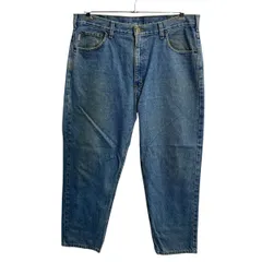 メキシコ製 Carhartt デニムパンツ W38 ブルー カーハート ジップアップ ビッグサイズ コインポケット デニム ジーンズ 2606-867のサムネイル