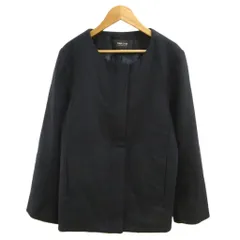 コムサイズム COMME CA ISM コート ウール 7 黒 ブラック 無地 ノーカラー 長袖 ショート丈 /KK ■GY99のサムネイル
