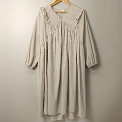 イズントシー Isn't She? ストライプシャツワンピース 【F】 ベージュのサムネイル