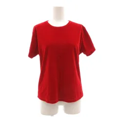 アンクライン ANNE KLEIN エー ライン  A LINE ベロアクルーネックTシャツ M 赤 レッド 無地 半袖 /NX ■ECF006のサムネイル