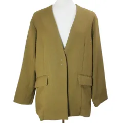 シンプリシテェ Simplicite 美品 PカルゼVネックジャケット 総裏地 ブラウン系 20010700809930 /Xのサムネイル