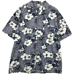 古着 オーシャンパシフィック Ocean pacific 総柄 花柄 オープンカラー ハワイアンアロハシャツ ボックスシャツ メンズXL相当/eaa654745のサムネイル