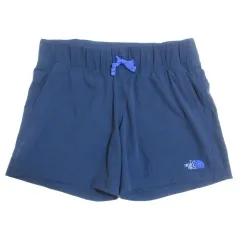 ザノースフェイス THE NORTH FACE 美品 フレキシブル ショートパンツスポーツウェア アウトドア ナイロン ロゴ プリント S 紺 ネイビー NBW91461 /X