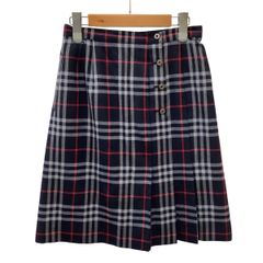 ☆美品☆Burberrys チェック柄 タイトスカートLサイズ☆ペチコート付き