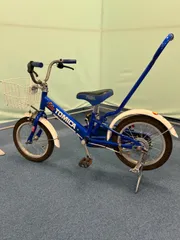 【配送不可、現地引取りのみ、リユース品】・メーカー： TOMICA（ トミカ ）幼児用自転車　幼児用バイク　カラー：ブルー　青　14インチのサムネイル