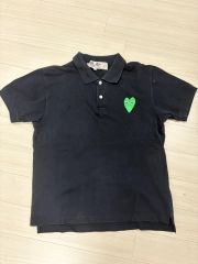 PLAY COMME des GARCONS ポロシャツ ネイビー - メルカリ