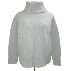 ノーリーズ Nolley's カシミヤブレンド天竺タートルプルオーバーニット セーター 長袖 厚手 オーバーサイズ ドロップショルダー 38 M相当 ライトグレー 9-0035-6-02-013 /X