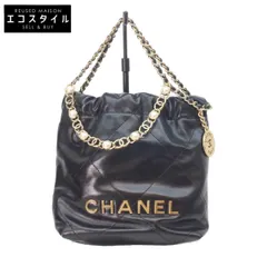 CHANEL シャネル AS3980 黒 シャイニーカーフ シャネル22ミニ パールチェーン ショルダーバッグのサムネイル