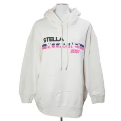 ステラマッカートニー STELLA McCARTNEY パーカー スウェット プルオーバー 裏起毛 長袖 プリント 40 L相当 アイボリー /Xのサムネイル