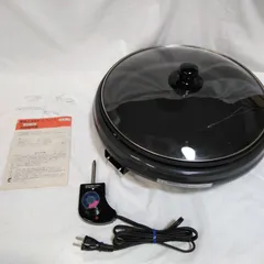 未使用 通電のみ確認 ホットプレート フタ付き 電気調理器 キッチン家電 現状 長期保管 Z214のサムネイル
