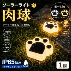 【置き配配送】ソーラーライト 肉球 猫 1個セット 自動点灯 ガーデニングライト 全2カラー 屋外 IP65防水 埋め込み LED ガーデンライト 防水 庭飾り イルミネーション 消灯 防犯対策 景観照明 電気代不要 玄関先 庭 芝生 地中埋め込み型 貼り付けのサムネイル