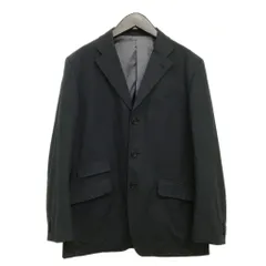 バーバリーブラックレーベル BURBERRY BLACK LABEL コットン シングル 3B ジャケット テーラード ブレザー L ブラック