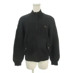 バーバリーブルーレーベル BURBERRY BLUE LABEL ジャケット ジップアップ スウェット 裏起毛 38 黒 ブラック 長袖 スタンドカラー FAF96-520-09 /AH39 ■GY50のサムネイル
