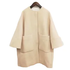 ヨリ yori YR2225-097AW 22AW ウール ノーカラー コート 美品 FREE アイボリー系のサムネイル