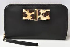 クロエ 財布/長財布 Chloe 財布 ファスナー式 レザー ボウ BLACK/ブラック 3P0290-H2M リボン【中古】のサムネイル