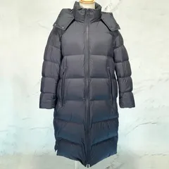 UNIQLO ＋J ユニクロ　プラスジェイ　ダウンオーバーサイズコート　ダブルジップ　フード着脱可能　ナイロン　ダウン　フェザー　ネイビー　メンズ　Sサイズのサムネイル