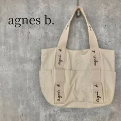 アニエスベー トートバッグ キャンバス ホワイト agnes b. ロゴ刺繍 マザーズバッグ 大容量 通勤 通学 ハンドバッグ レディース 肩掛け可 ナチュラル シンプル おしゃれ カジュアル 普段使い アイボリー系のサムネイル