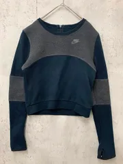 NIKE ナイキ テックフリース スウェットシャツ フィンガーホール カットソー size150-160/グレー/ブラック ■■ キッズ