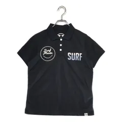 中古 レディース ホーンガーメント HORN GARMENT 半袖ポロシャツ L 濃紺 ネイビー 鹿の子のサムネイル