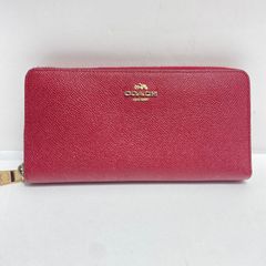 極美品】コーチ 長財布 タビー ラウンドファスナー レザー レッド 