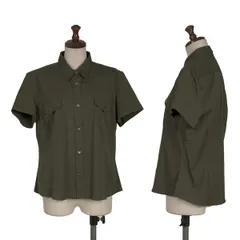 ジルサンダーJIL SANDER コットンストレッチフラップポケット半袖シャツ カーキ40のサムネイル