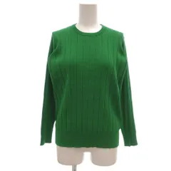 サロン SALON ニット セーター カットソー 長袖 F クルーネック リブ編み 緑 グリーン /KB ■ECF006のサムネイル