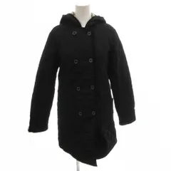 トラディショナルウェザーウェア Traditional Weatherwear キルティングコート フーデッド 中綿 裏地レオパード柄 ひざ丈 34 黒 ブラック /FF ■GY06のサムネイル