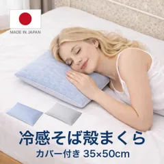 【送料無料】 日本製 冷感 そば殻 枕 リバーシブル 接触冷感 メッシュ カバー付き まくら クール 放熱性 吸湿性 約35x50cm しもふり ブルー グレー 寝心地 サポート メンズ レディース プレゼント ギフト アンミンピロー 安眠 快眠 受発注のサムネイル