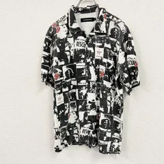 JACKROSE　ジャックローズ　半袖シャツ/柄シャツ　バイカラー　白　ホワイト　黒　ブラック　4サイズ　古着のサムネイル