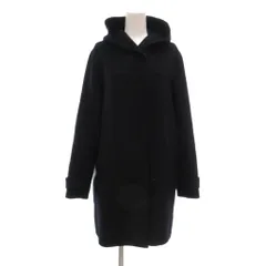 ザラ ベーシック ZARA BASIC コート ミドル丈 フード付き M 紺 ネイビー ウール /NU ■ECB005のサムネイル