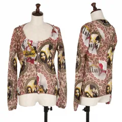 ジページェ バイ ジャンポールゴルチエJPG by GAULTIER ローズグラフィックプリントパワーネットカーディガン ピンクベージュ40のサムネイル