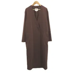 B&Y ユナイテッドアローズ BEAUTY&YOUTH ビューティー&ユース コート ウール S 茶 ブラウン Vネック 長袖 無地 /NP ■GY70のサムネイル