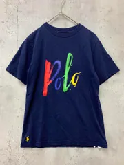 POLO RALPH LAUREN ポロ ラルフローレン カラフル ロゴ ペイント Tシャツ size140/紺 ■■ キッズ
