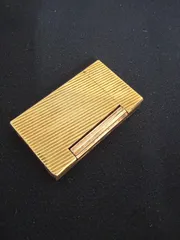中古美品正規品【S.T.Dupont】デュポン 高級ガスライター Dライン 着火未確認 喫煙具  ゴールドのサムネイル