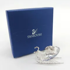 【やや難有】 SWAROVSKI スワロフスキー ソリ そり ミニチュア オーナメント フィギュリン 置物 インテリア小物のサムネイル