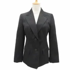 バーバリー ロンドン BURBERRY LONDON テーラードジャケット 40 ダークグレー シングルブレスト 総裏地 ミドル丈 /YS36 ■ECD005のサムネイル