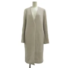 グリーンレーベルリラクシング ユナイテッドアローズ green label relaxing コート ウール 42 グレージュ 無地 ノーカラー 長袖 /KK ■GY70のサムネイル
