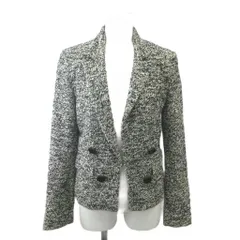 ボディドレッシングデラックス BODY DRESSING Deluxe ジャケット 上着 ウール 38 白 黒 ツイード ダブルブレスト 長袖 /RY ■GY70のサムネイル