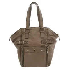 イヴサンローラン YVES SAINT LAURENT ハンドバッグ 手提げ レザー ロゴ 茶 ブラウン /FF ■ECD006のサムネイル