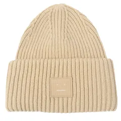 新品 Acne Studios アクネストゥディオズ LARGE FACE LOGO BEANIE ラージフェイスロゴビーニー FA-UX-HATS000063 BISCUIT BEIGE ニット帽 ワッチキャップ ニットキャップ ユニセックス 帽子のサムネイル