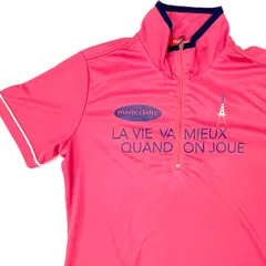 marie claire SPORT ゴルフウェア M 半袖 ハーフジップ ピンク マリークレールスポーツ #A-9のサムネイル